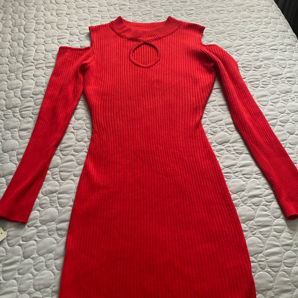 Knot sweater dress